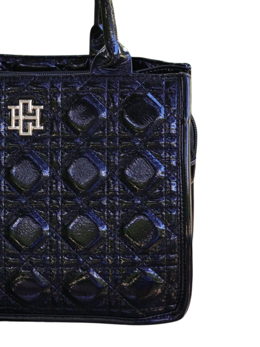 Caroline Hill | Ricky Tote - Black Patent LQ