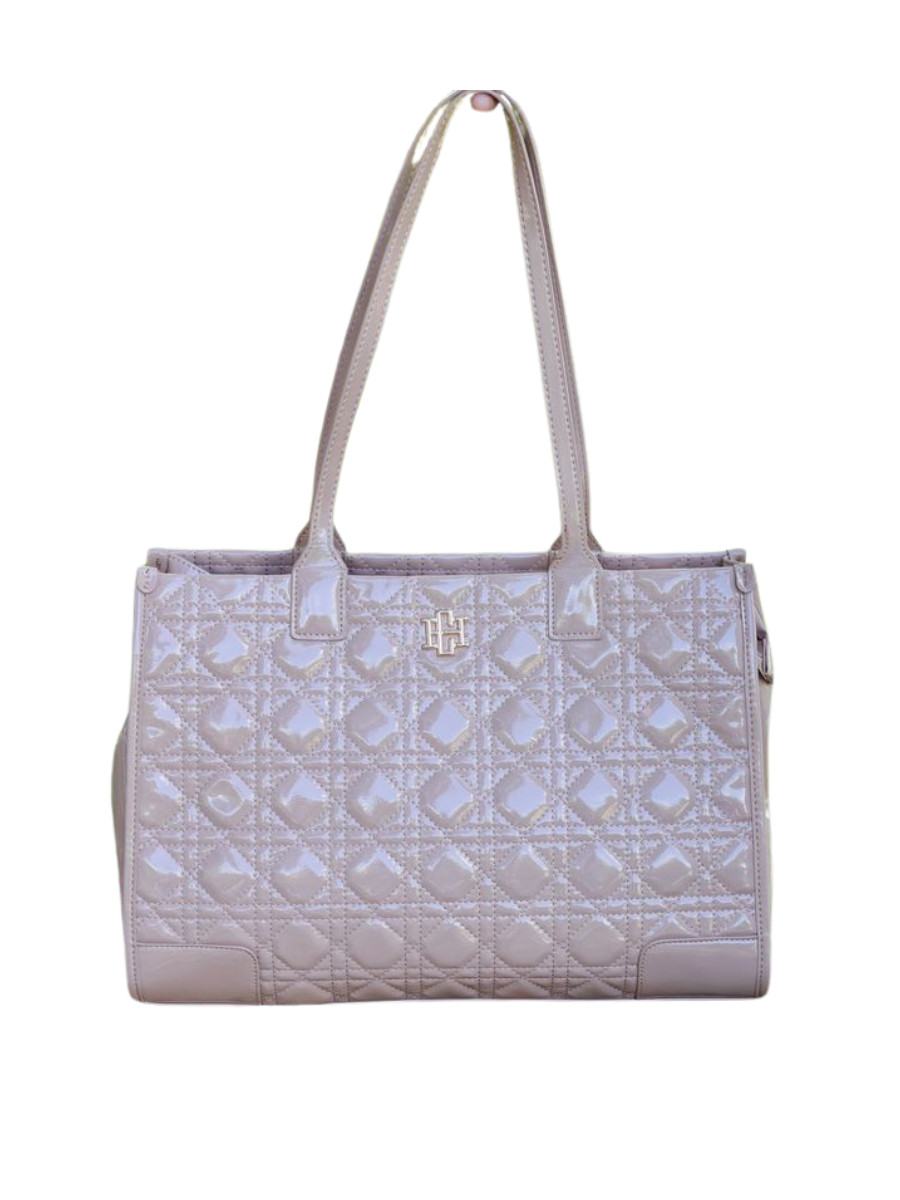 Caroline Hill | Shane Tote - Taupe Patent LQ