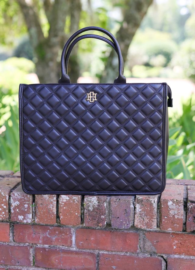 Caroline Hill | Niall Tote - Black Quilted DQ