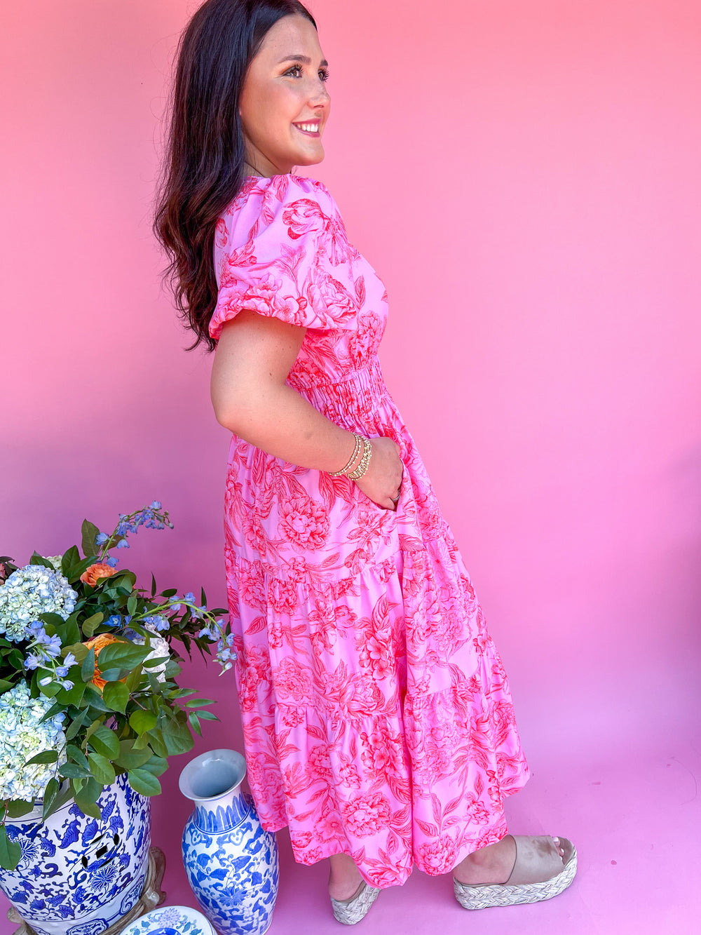 Floral Fantasy Dress - Pink