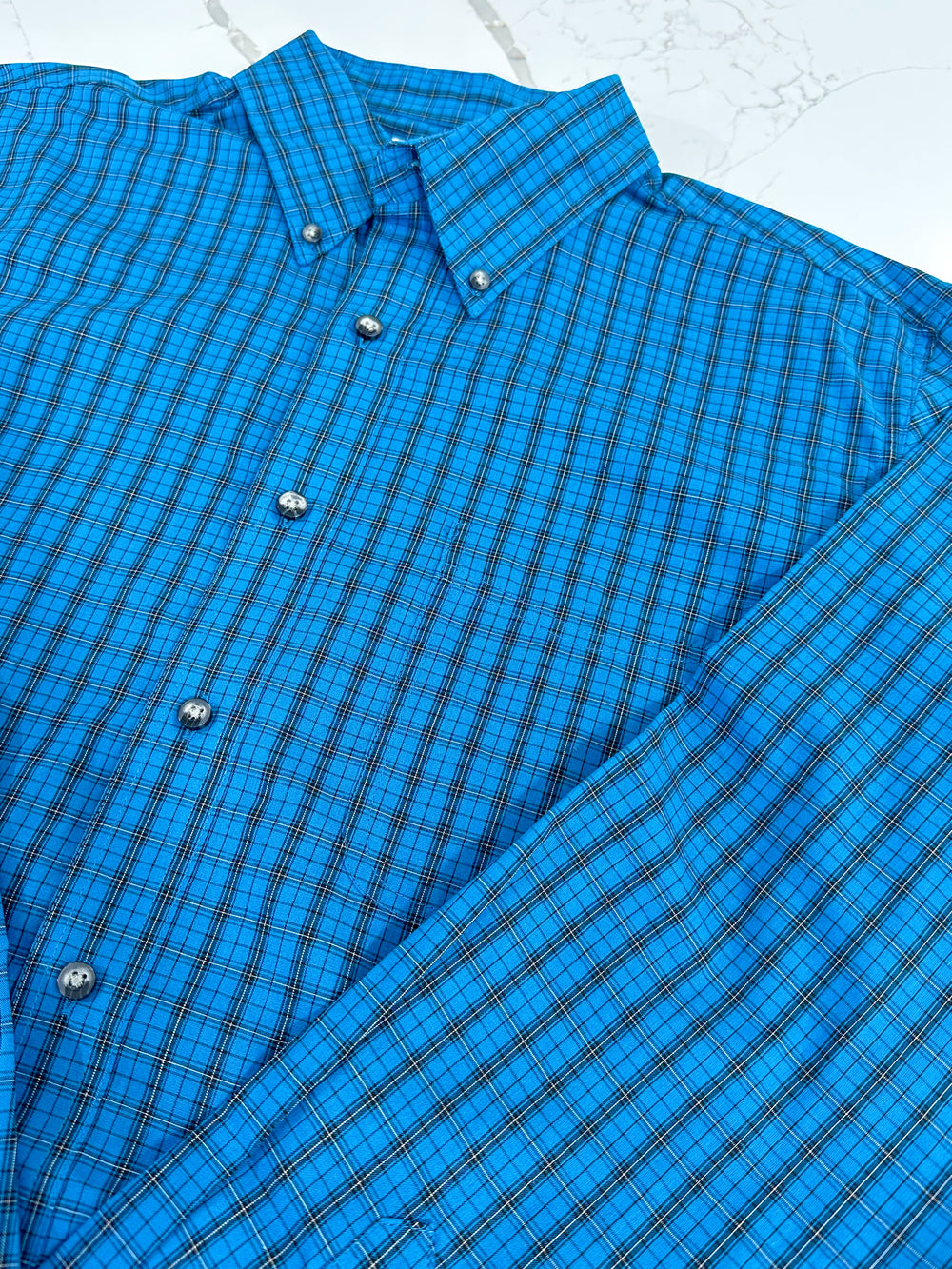 Wrangler | Cotton Button Down - Blue/Black