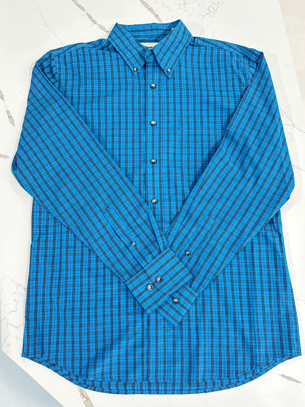 Wrangler | Cotton Button Down - Blue/Black