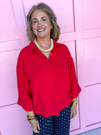 Gracefully Yours Top - Red