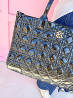 Caroline Hill | Shane Tote - Black Patent LQ
