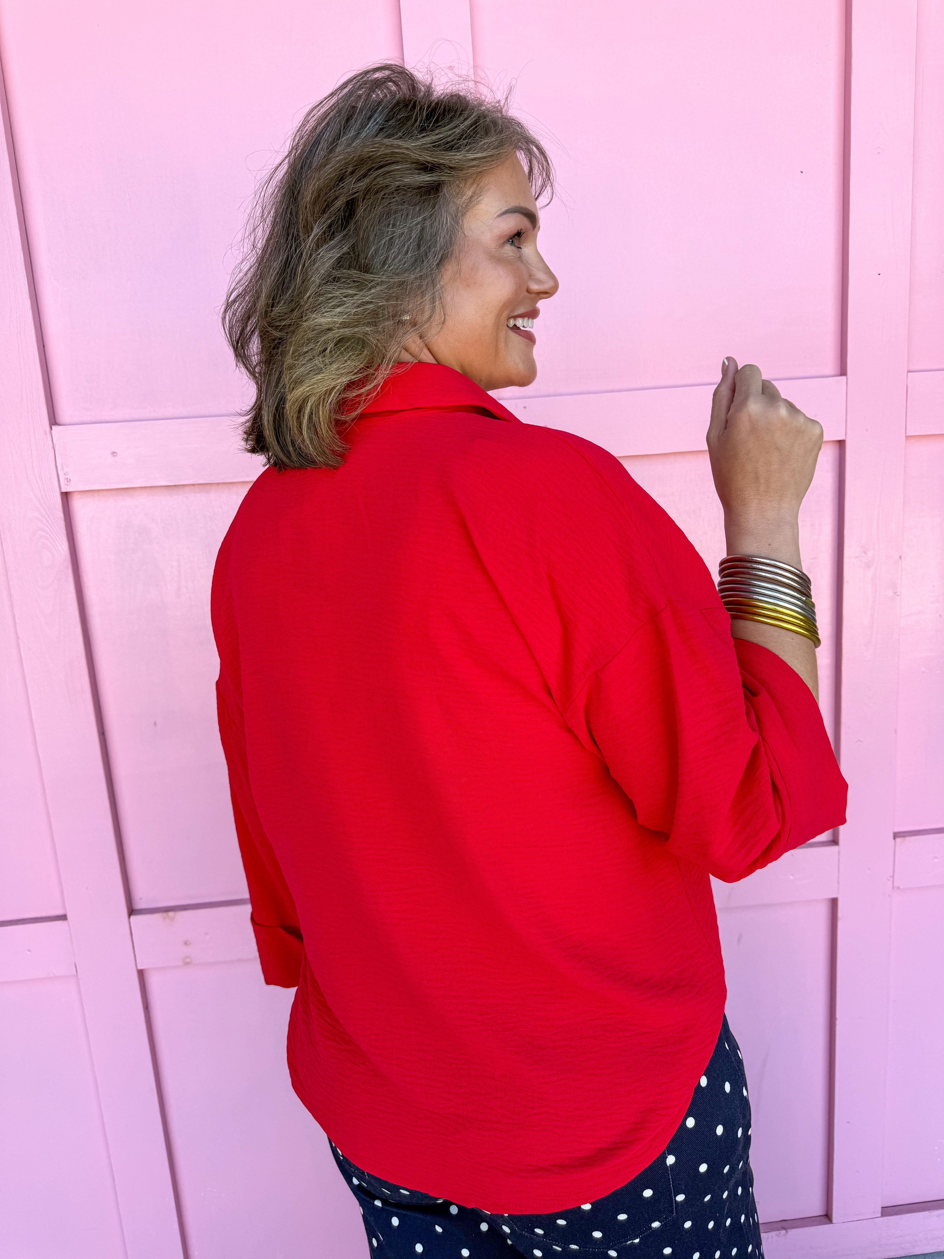 Gracefully Yours Top - Red