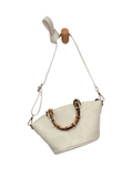 Millie Bamboo Handle Basket Crossbody - Coconut