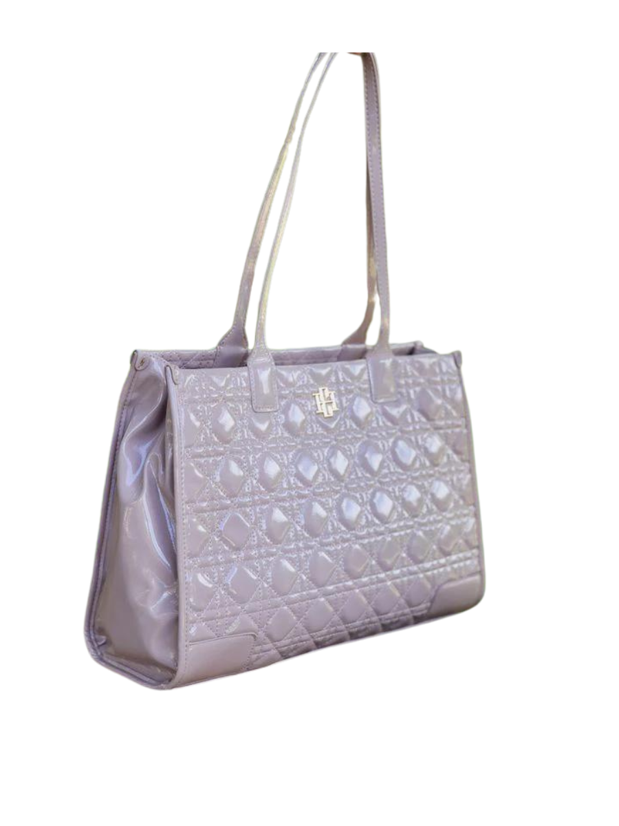 Caroline Hill | Shane Tote - Taupe Patent LQ