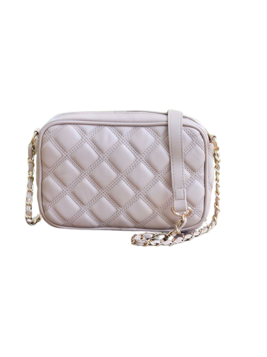 Caroline Hill | Bryce Crossbody - Taupe Quilted DQ