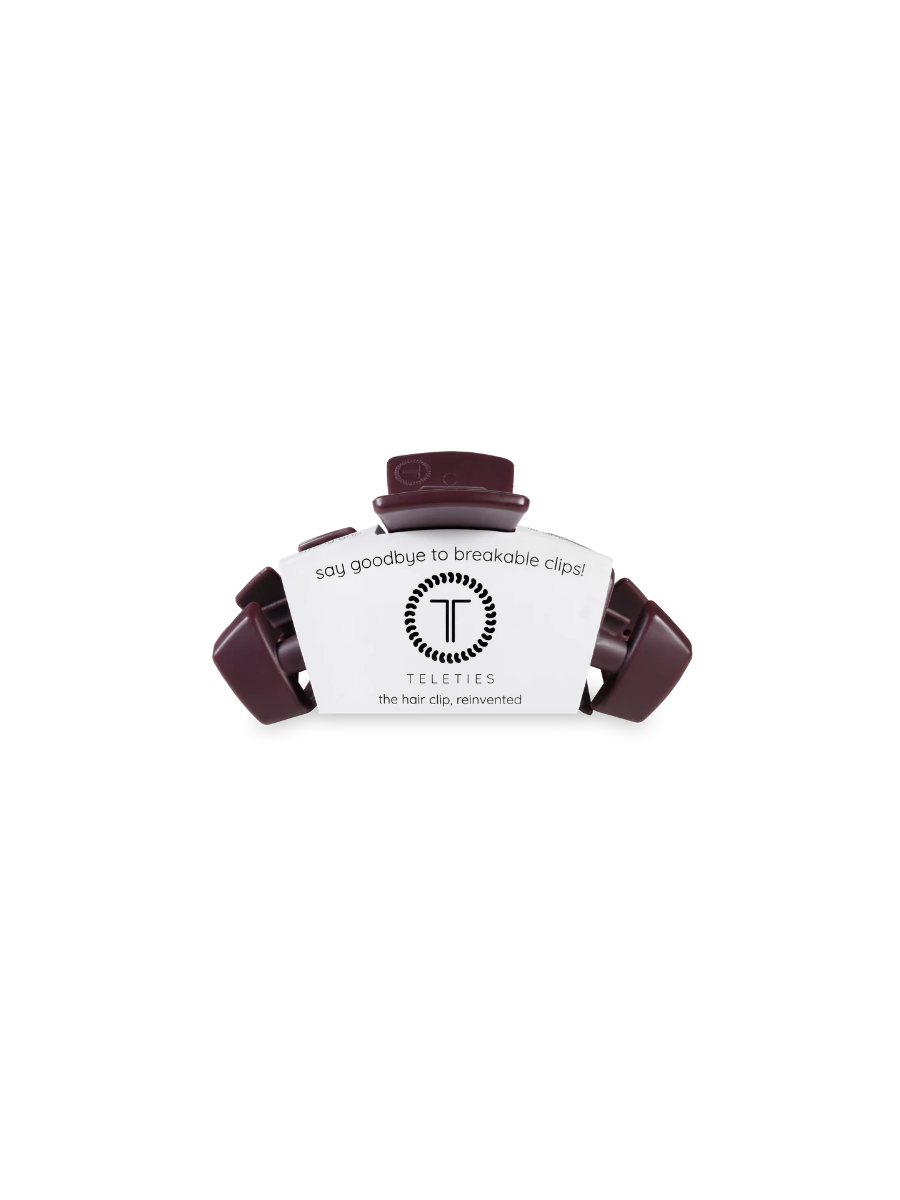 TELETIES | Hair Clip - Burgundy Bliss - Small