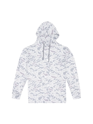 BURLEBO Performance Hoodie White Camo uv protection fishing shirt outdoorsman mens jincy's tripp