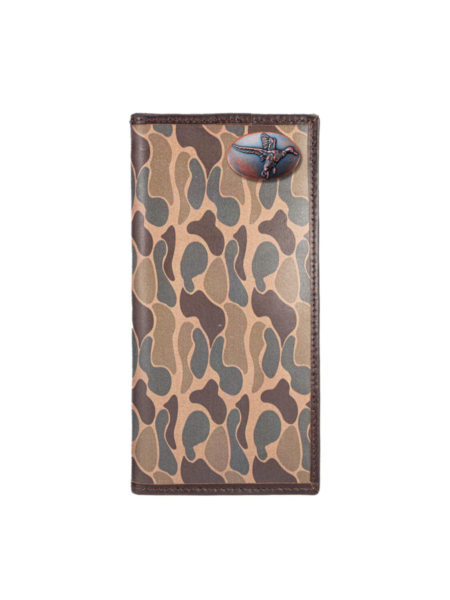 Zep-Pro | Men's Checkbook Wallet - Old School Camo