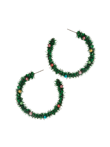 tinsel time earrings colorful dots christmas womens jincy's
