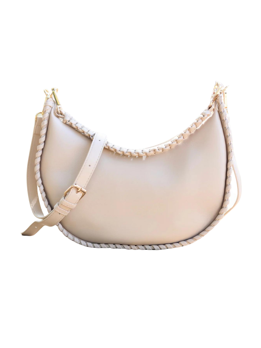 Caroline Hill | Gwynn Whipstitch Handbag - Taupe