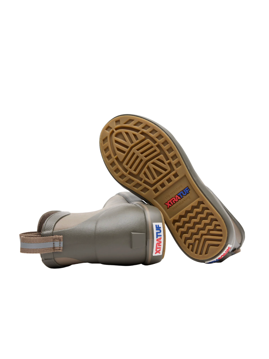 XTRATUF Earth Brown YOUTH Ankle Deck Boot