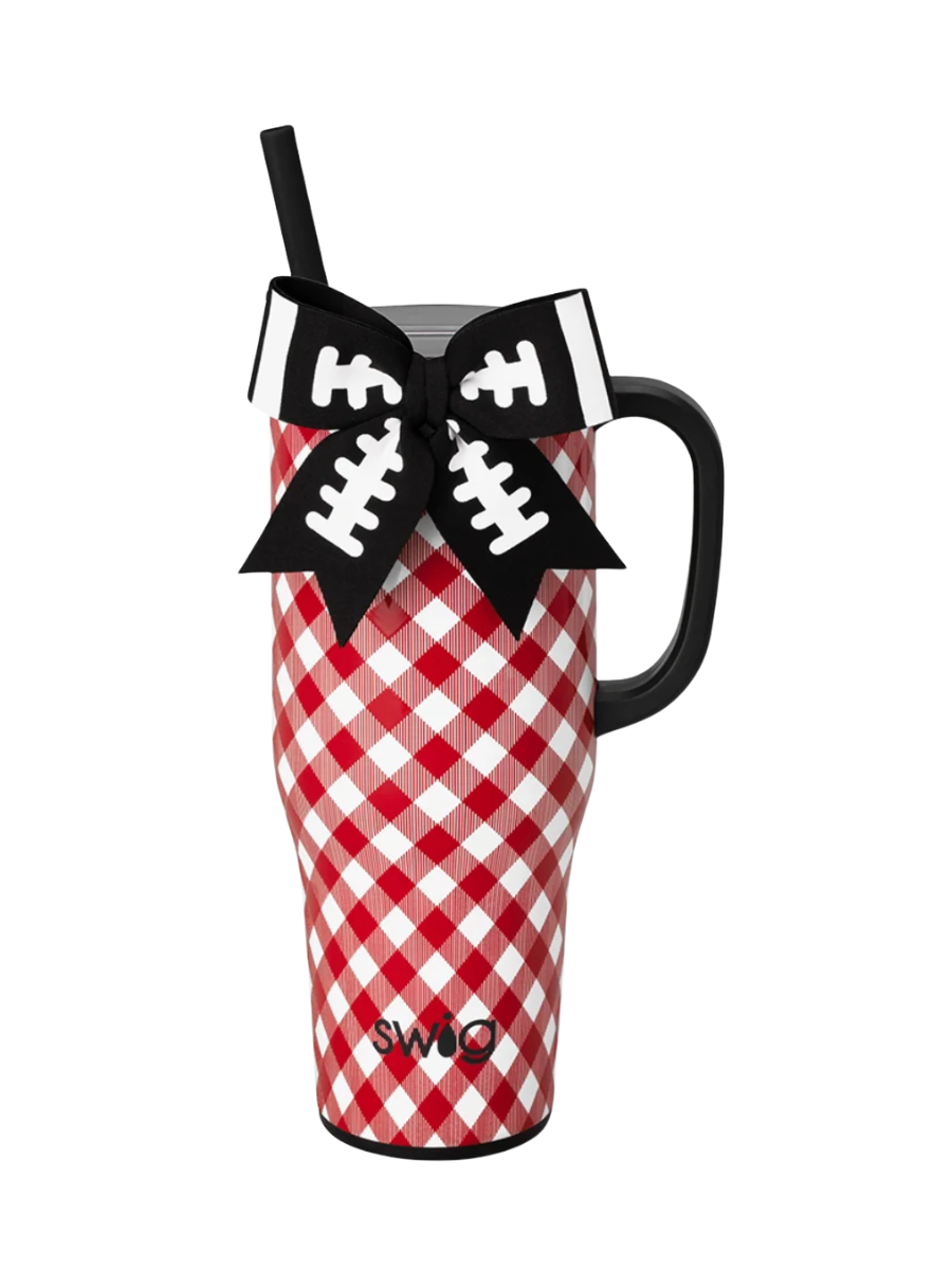 Swig | 40 oz Gameday Gingham Mega Mug - Red & Black