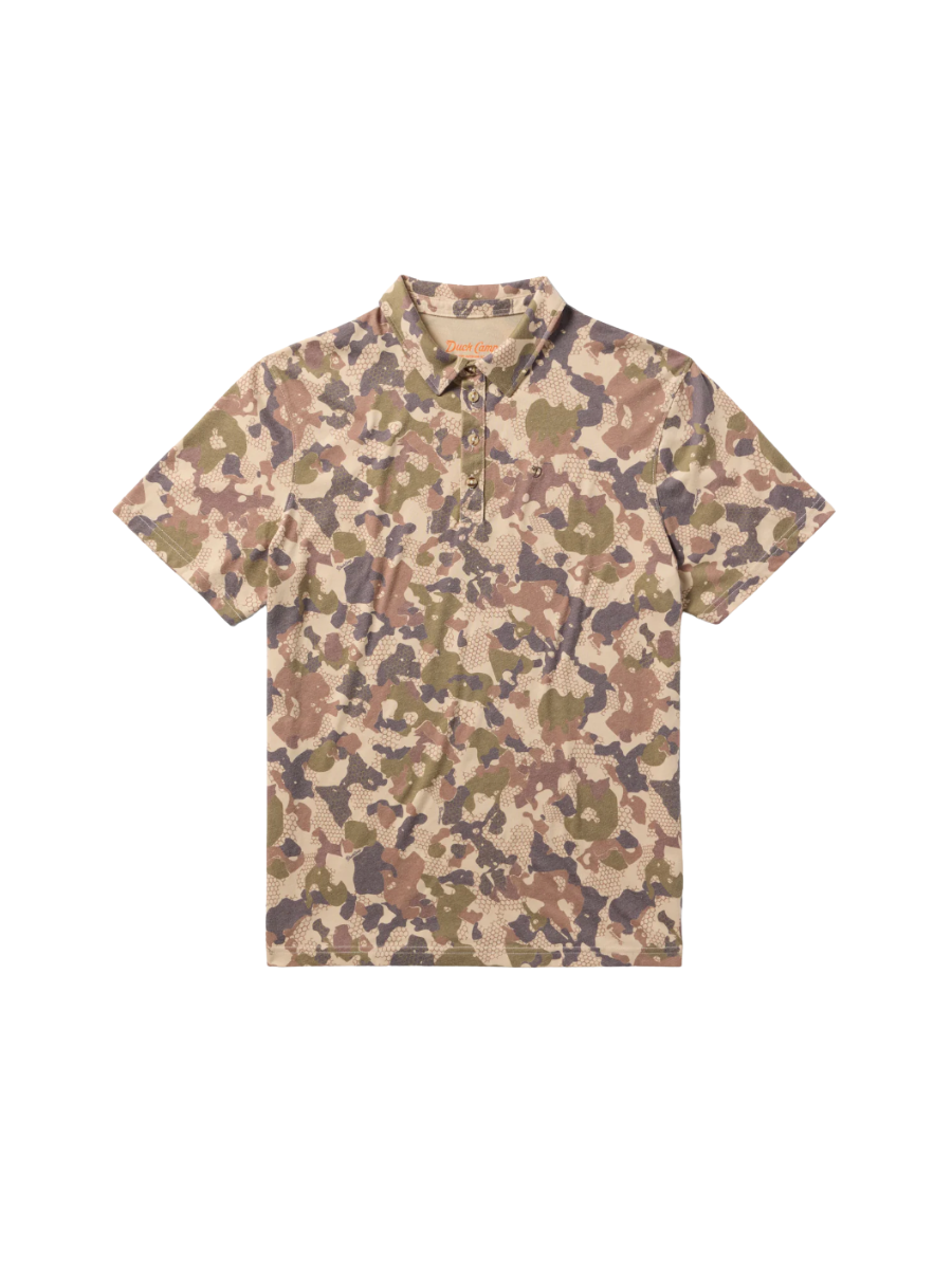 Duck Camp Dry Release Polo Wetland Short Sleeve Polo Camo Polo Men's Dress Shirt Men's Polo Camouflage Jincy's Tripp Men's