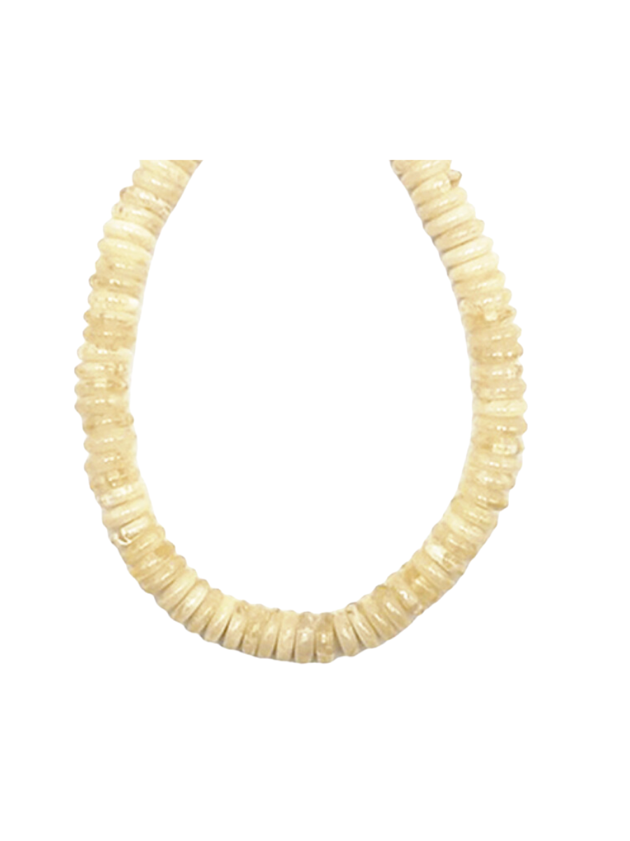 Beaded Bliss Necklace - White/Gold