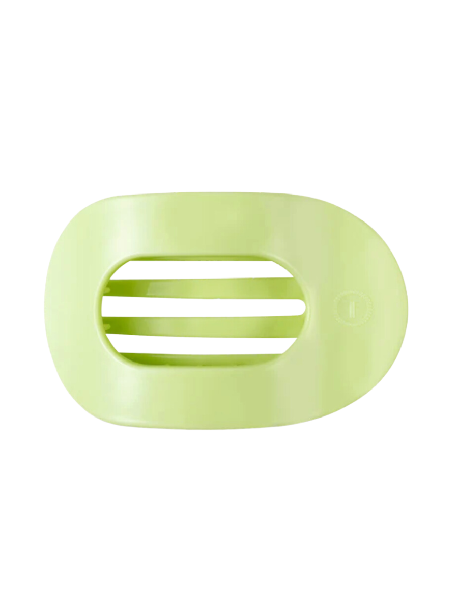 TELETIES | Flat Round Clip - Large - Aloe, There!