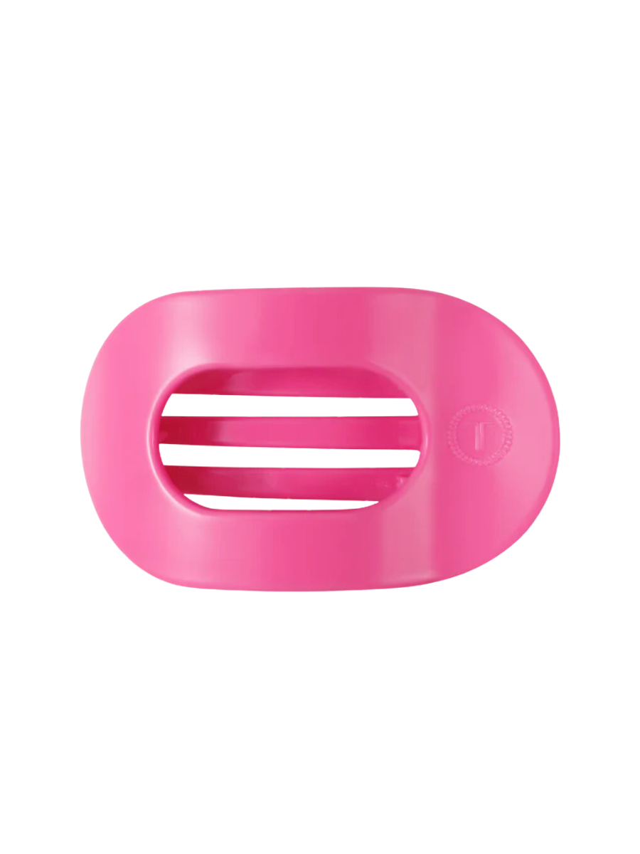 TELETIES | Flat Round Clip - Small - Paradise Pink