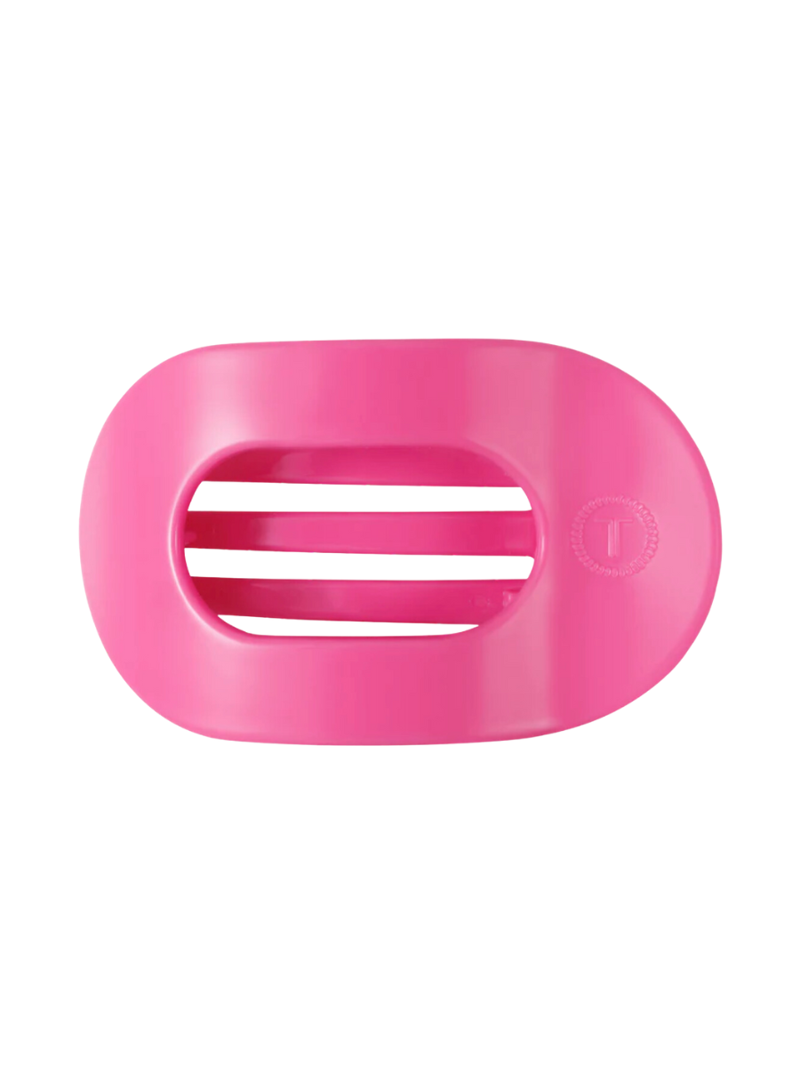 TELETIES | Flat Round Clip - Medium - Paradise Pink