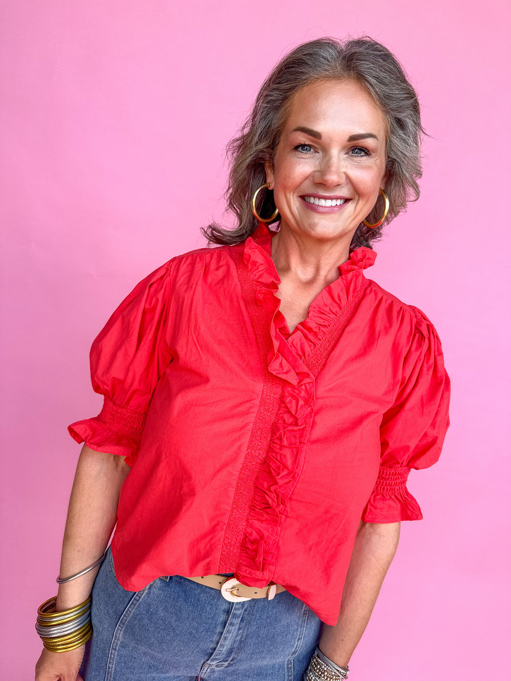 Blissful Beginnings Top - Coral Red