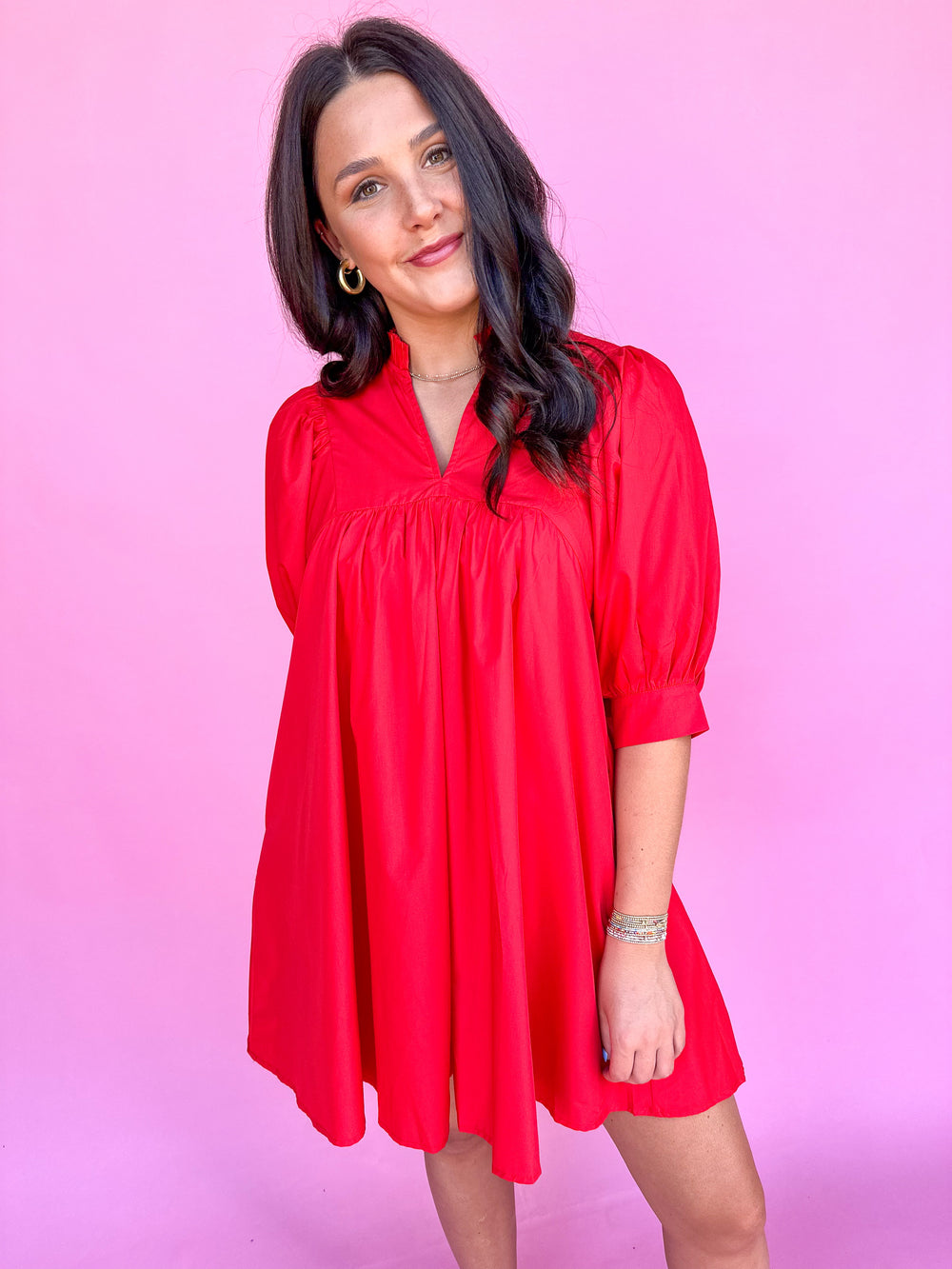 Bayside Bliss Dress - Red