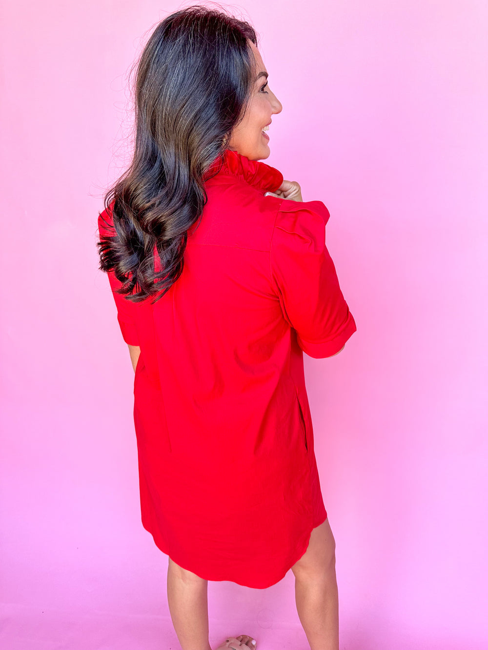 ADRIENNE | Callie Dress - Red