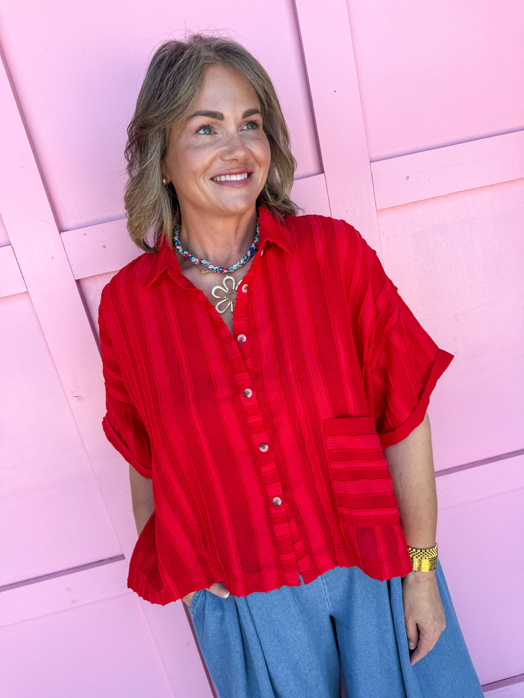 Southern Social Top - Red