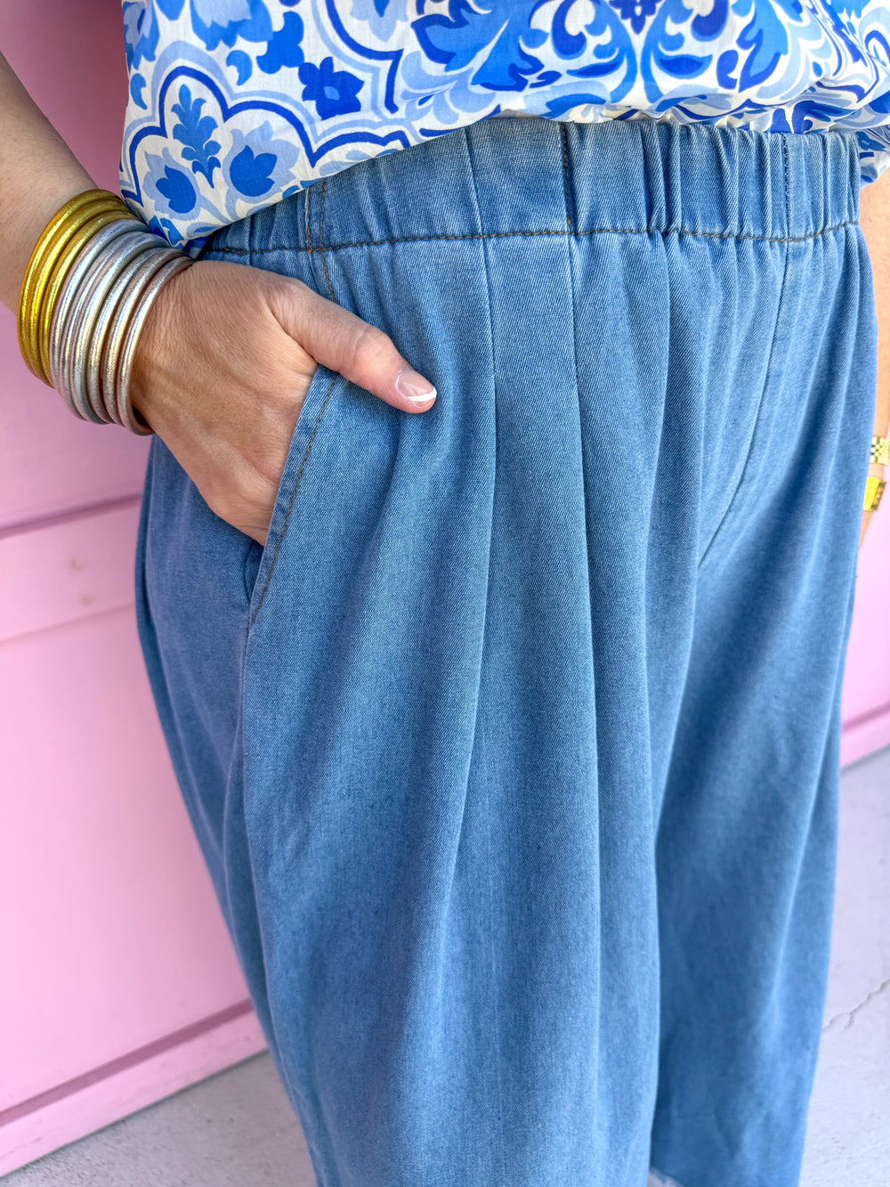 Chambray Charm Pants