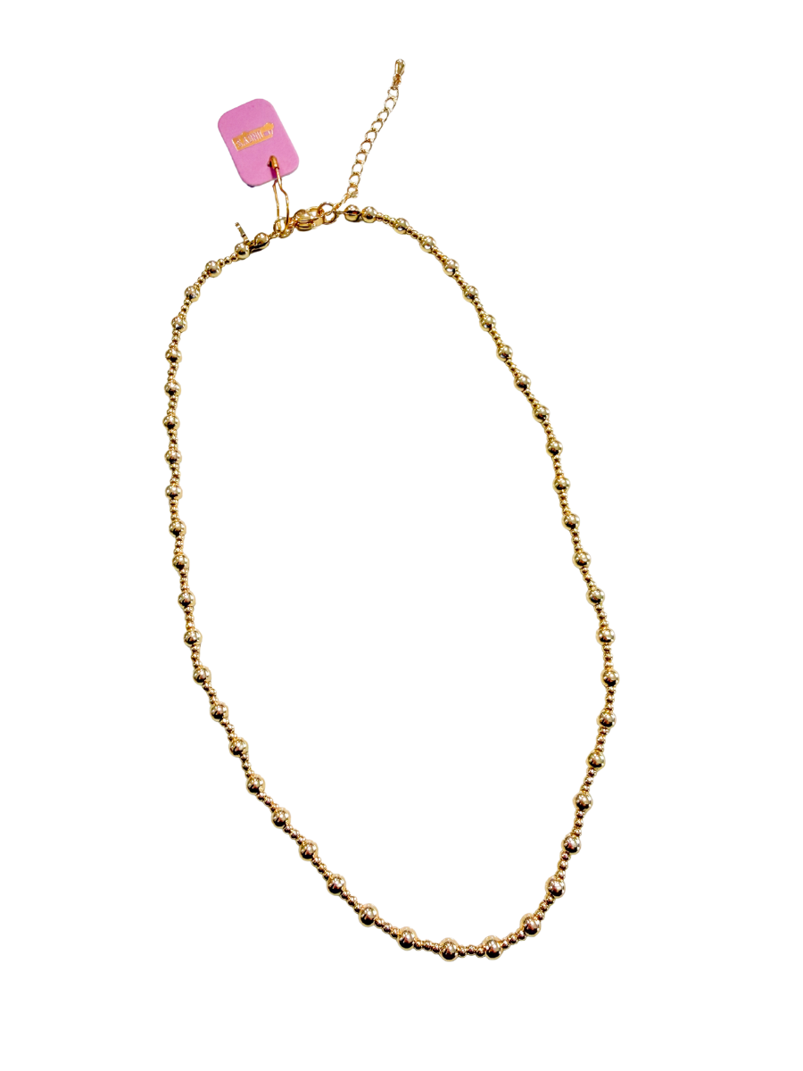 Jincy’s | Cady - 2mm + 4mm - 18K Gold Bead Necklace
