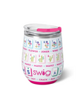Swig 12 oz Stemless Wine Cup Mahjong Insulated Game Jincy's Gift
