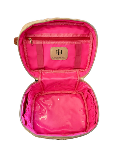 Caroline Hill Hampton Train Case Nude Patent Travel Jincy's Gift