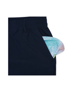 BURLEBO Everyday Shorts Deep Water Navy Mayan Pocket moisture wicking shorts mens gift tripp