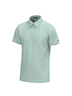 Southern Point Co | Charles 4 Button Polo - Spring Green Stripe