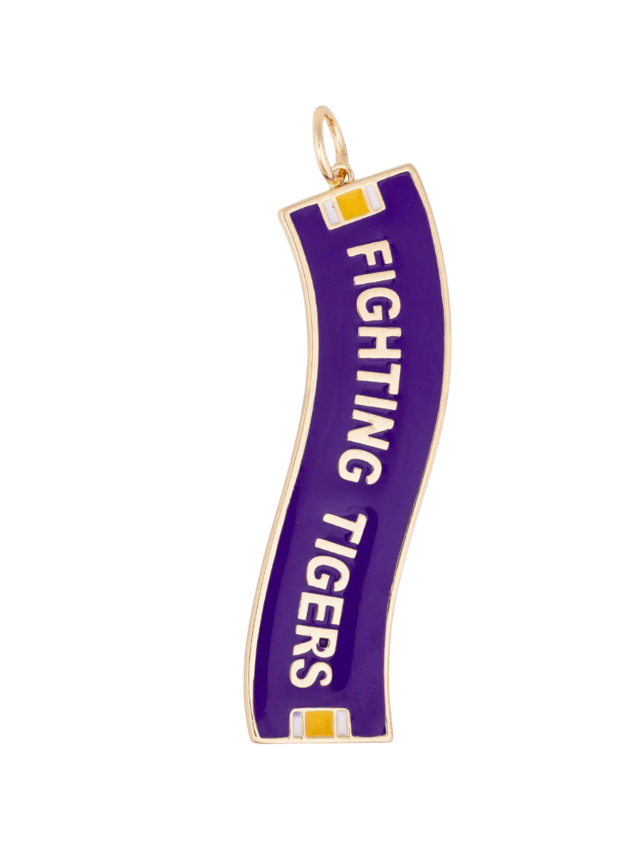 Michelle McDowell Bag Charm LSU Fighting Tigers Banner purple gold womens boutique jincy's