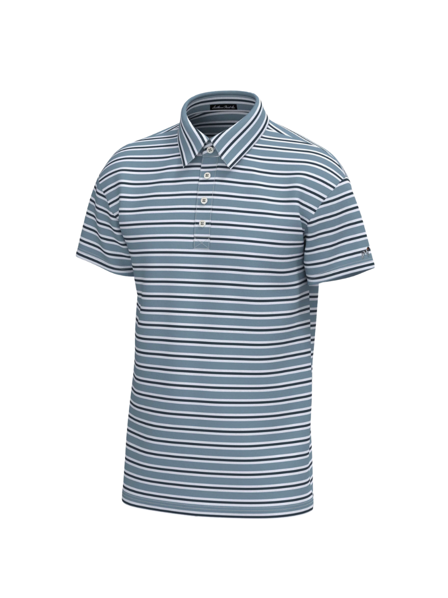 Southern Point Co | Charles 4 Button Polo - Mountain Spring Stripe