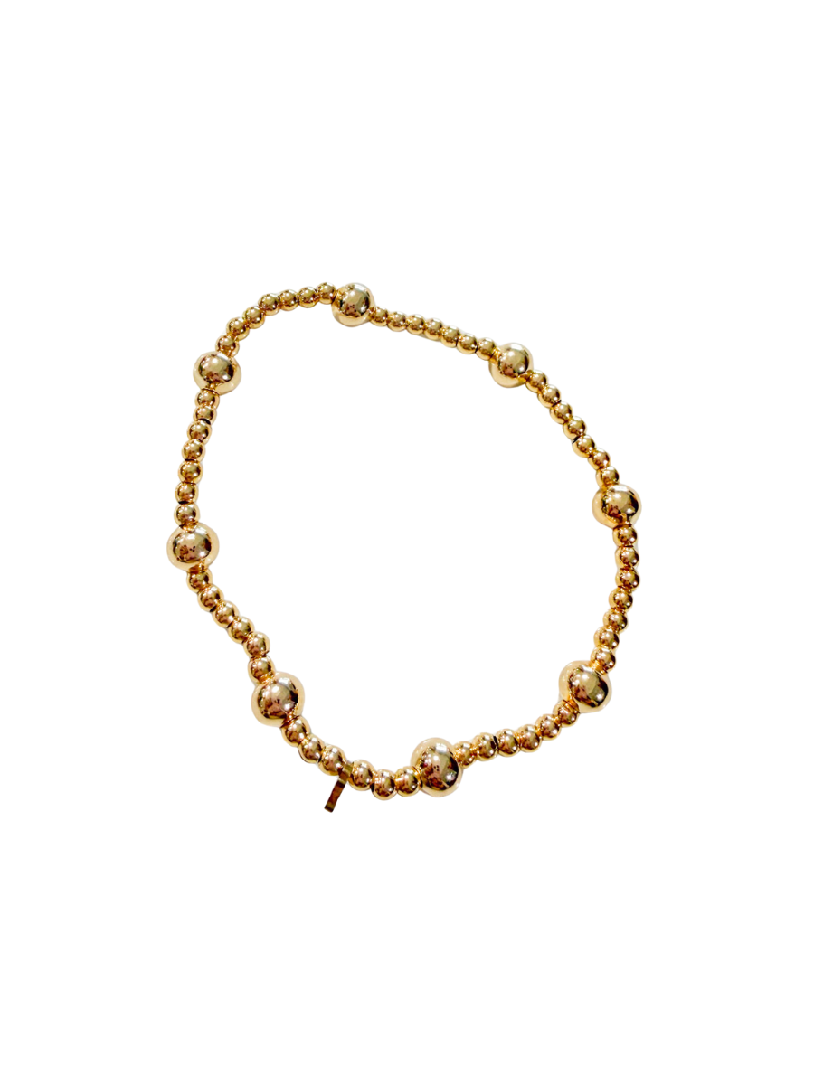 Jincy’s | Elizabeth - 3mm + 6mm - 18K Gold Bead Bracelet
