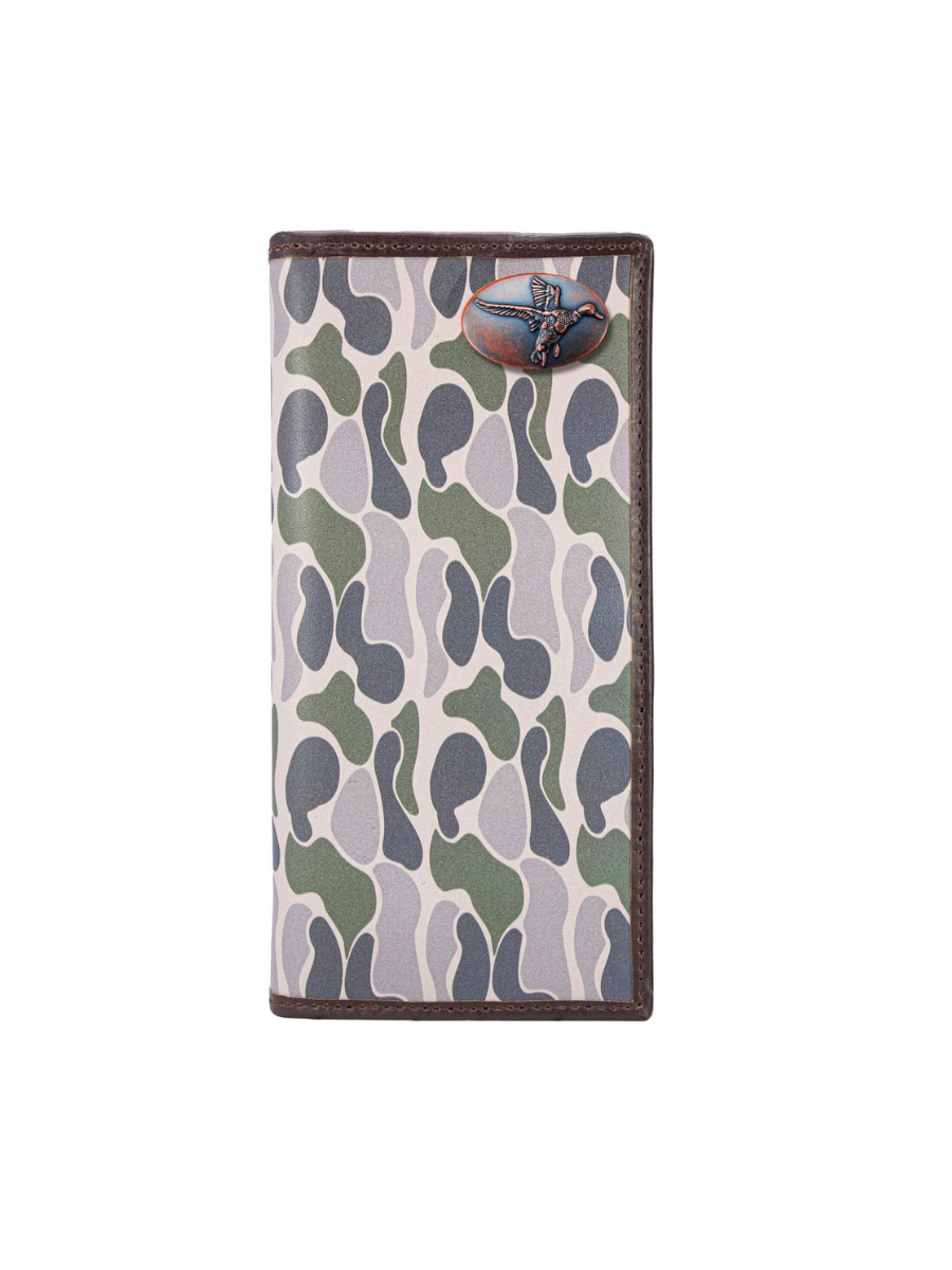 Zep-Pro | Men's Checkbook Wallet - Old School Camo