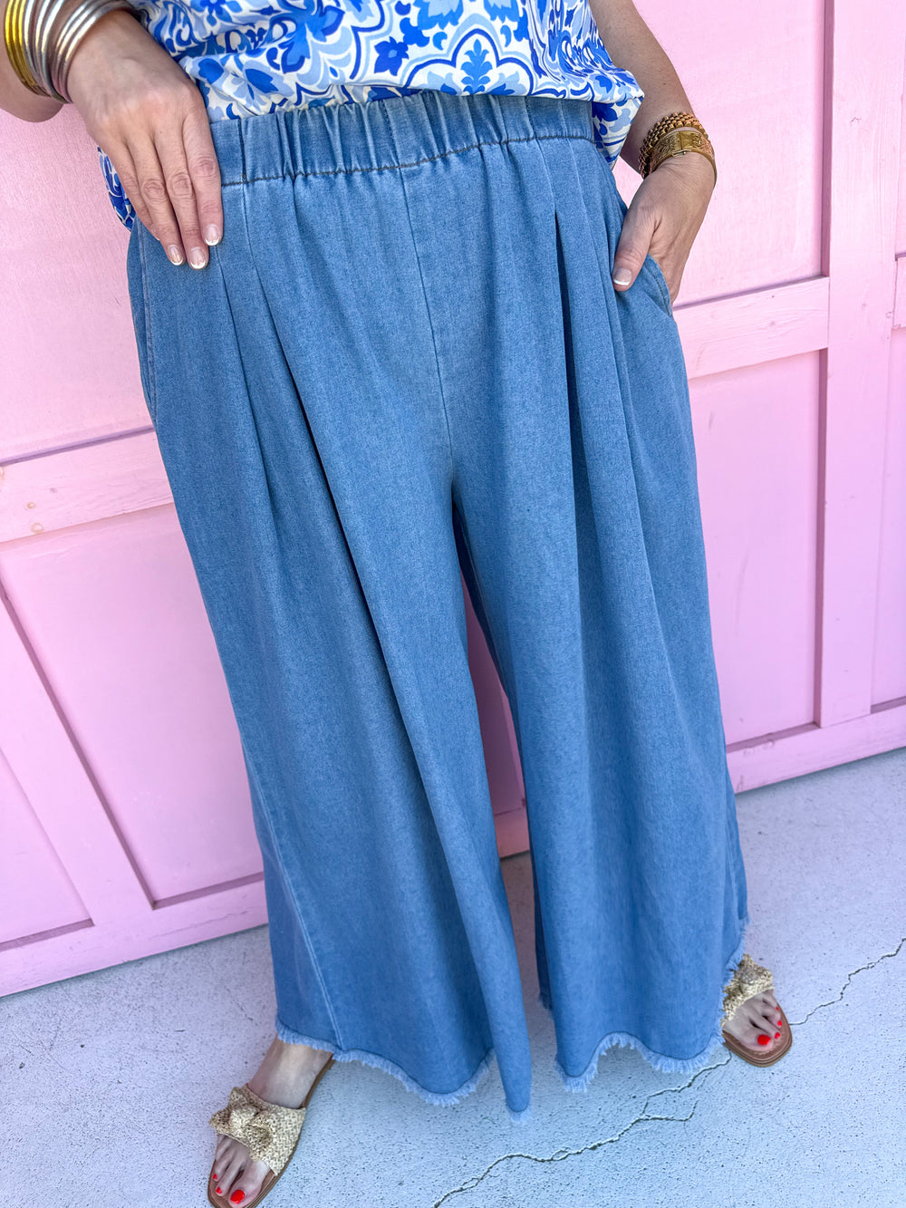 Chambray Charm Pants
