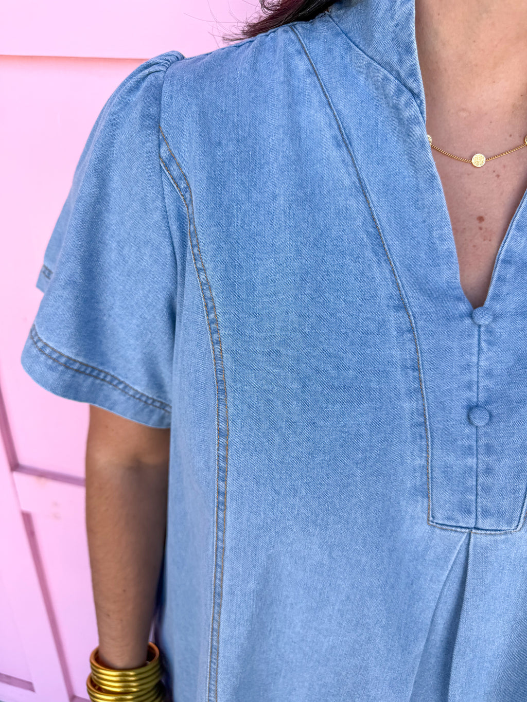 Chic In Chambray Dress