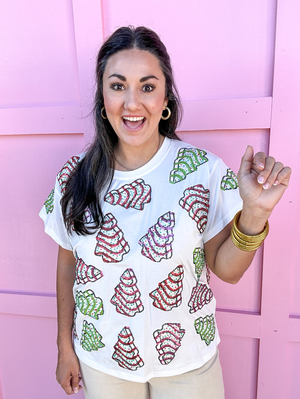 QUEEN OF SPARKLES | White Little Debbie Trees Tee