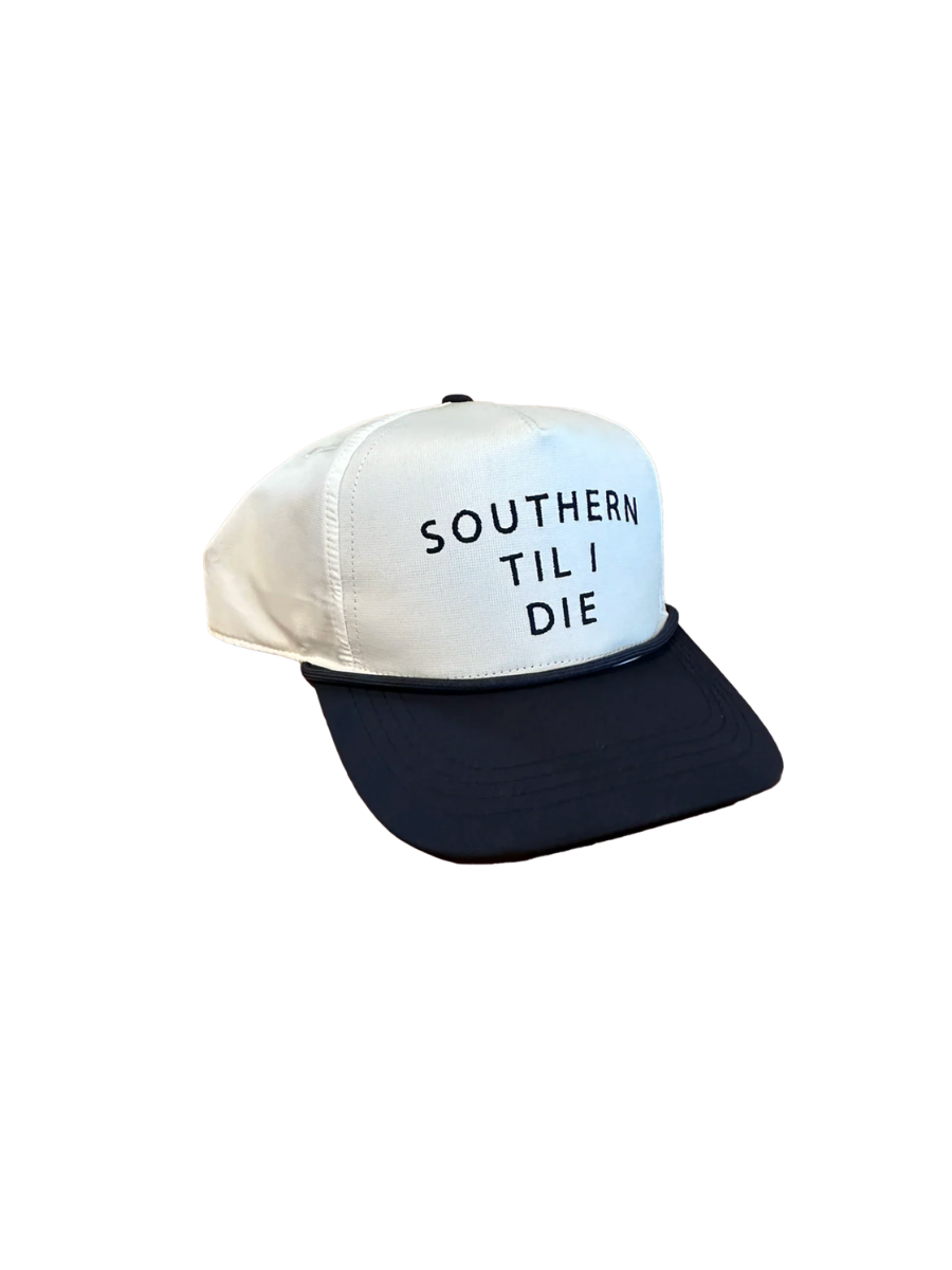Peach State Pride | Southern Til I Die Perf. Hat - White & Navy