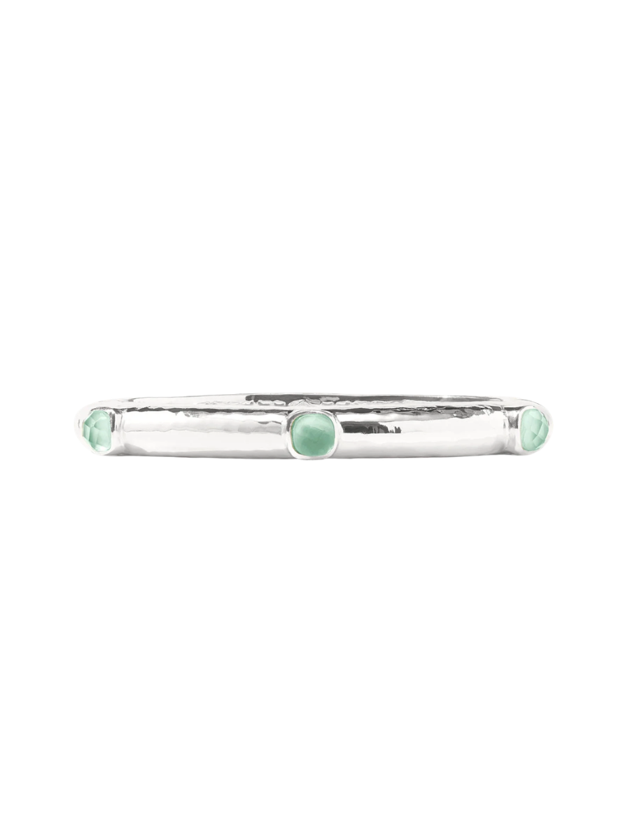 JULIE VOS | Cataline Stone Hinge Bangle - Iridescent Aquamarine Blue