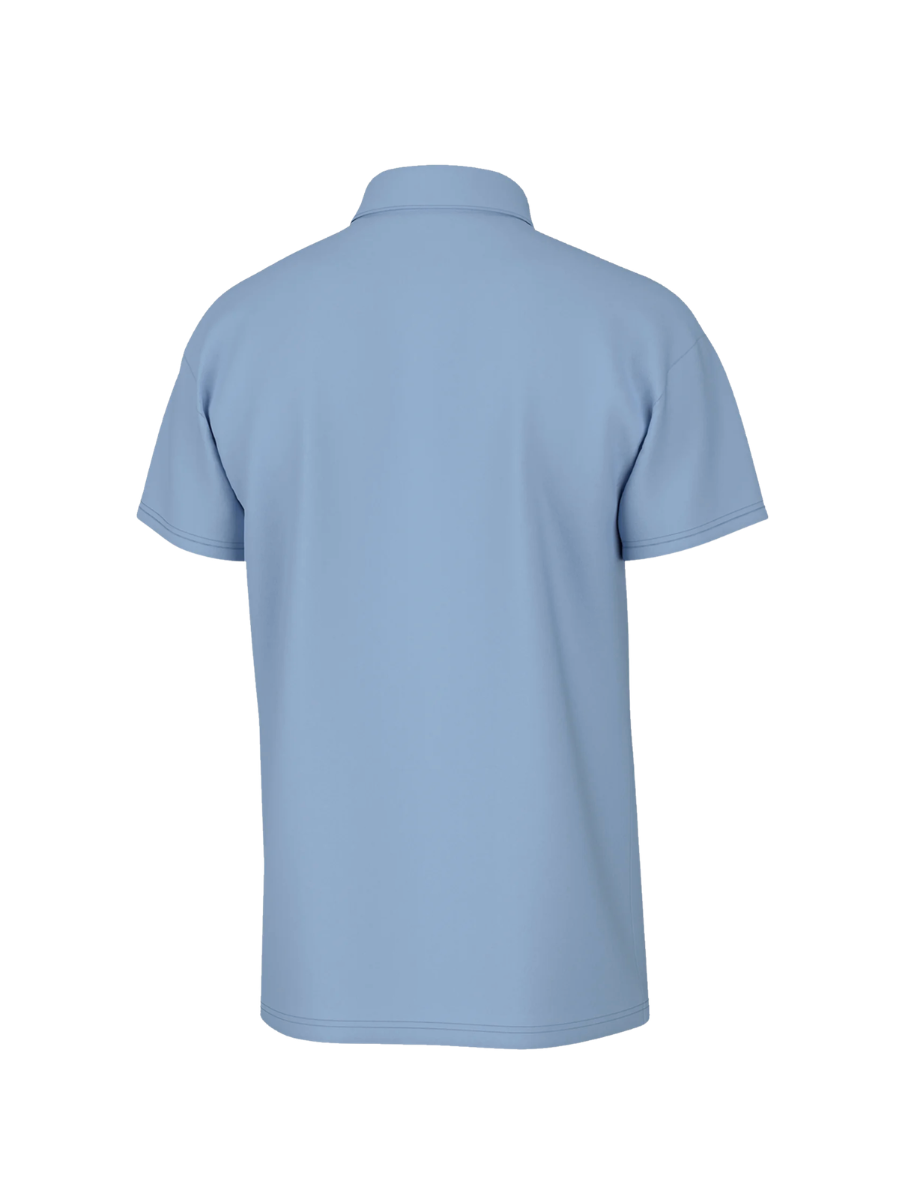 Southern Point Co | Charles 4 Button Pique Polo - Blue Sky