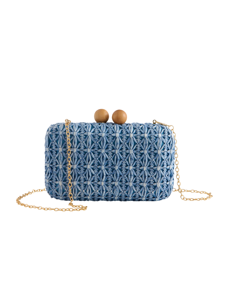 Sydney Minaudire Navy Shiraleah purse clutch removable strap womens boutique jincy's