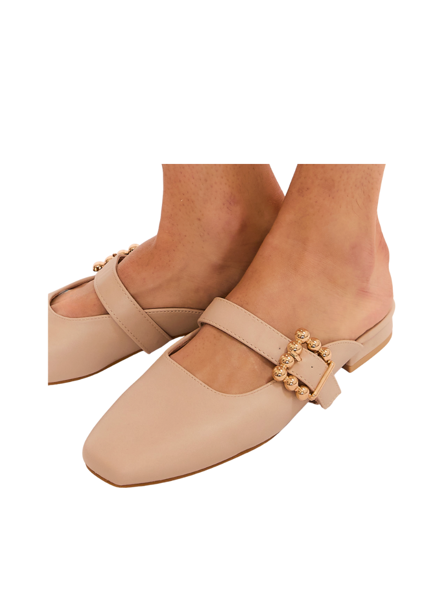 Harper Mary Jane Mules - Stone