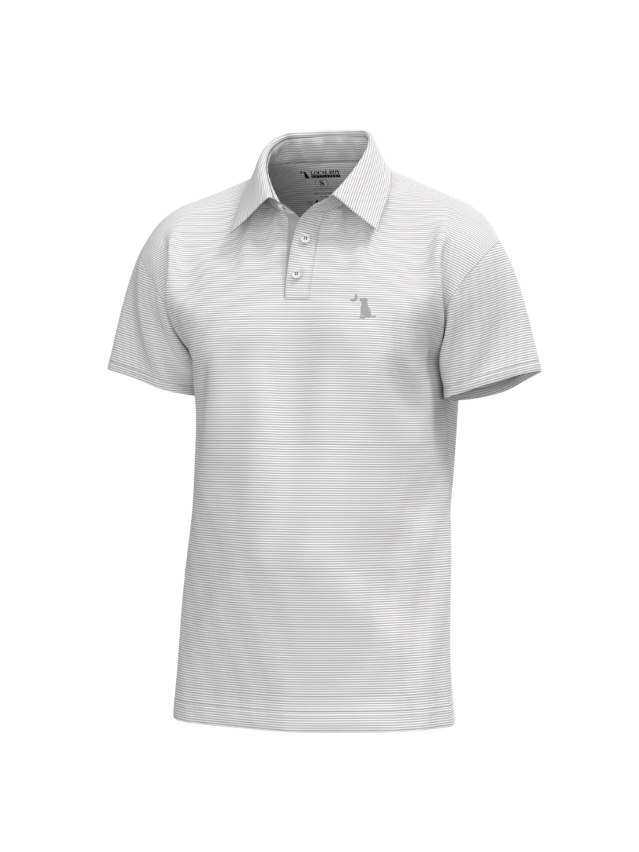 Local Boy | Palms Polo - Light Gray/White