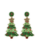 christmas tree beaded earrings womens gift jincy's