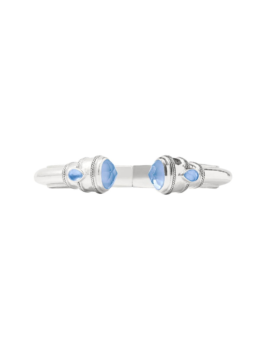 JULIE VOS | Cannes Demi Cuff - Iridescent Chalcedony Blue