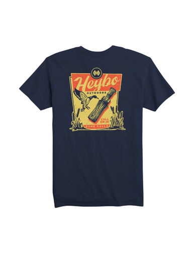 Heybo Duck Call Ad Tee Sargasso Sea mens navy outdoors tripp